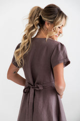 Olivia Linen Wrap Dress