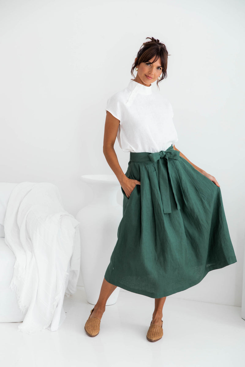 Tulliah Linen Skirt